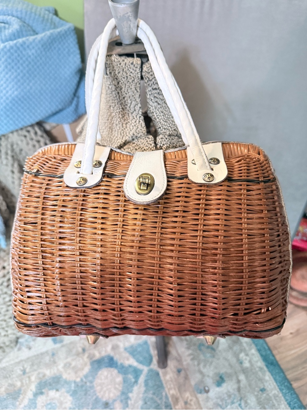Patricia Nash Lucena Spring Wicker Twist Satchel - Picture 2 of 8